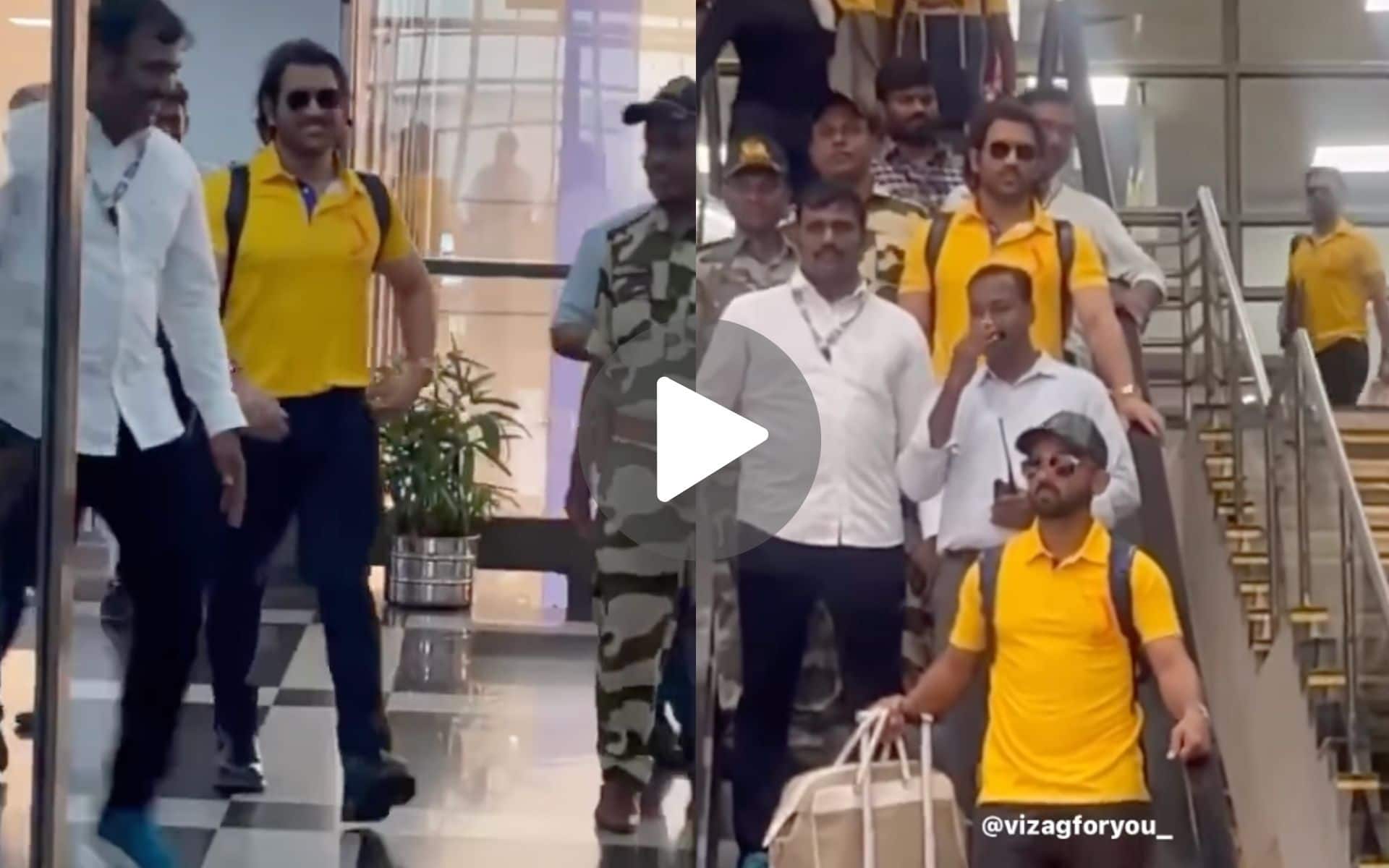 [Watch] MS Dhoni Arrives in Vizag In Full Style Ahead Of CSK vs DC IPL 2024 Clash